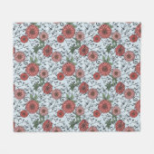 Blumenmuster 3 fleecedecke (Vorderseite (Horizontal))