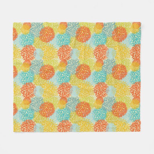 Blumenmuster 3 fleecedecke (Vorderseite (Horizontal))