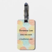 Blumenmuster 3 gepäckanhänger (Rückseite vertikal)