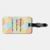 Blumenmuster 3 gepäckanhänger (Rückseite horizontal)