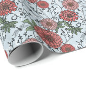 Blumenmuster 3 geschenkpapier (Rolleneckpunkt)