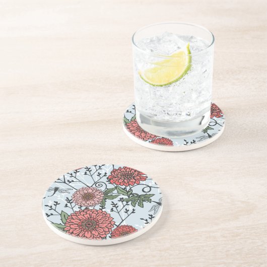 Blumenmuster 3 getränkeuntersetzer (Seite)