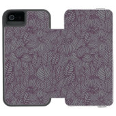 Blumenmuster 3 incipio iPhone Geldbeutel-Hülle (Folio Geöffnet)