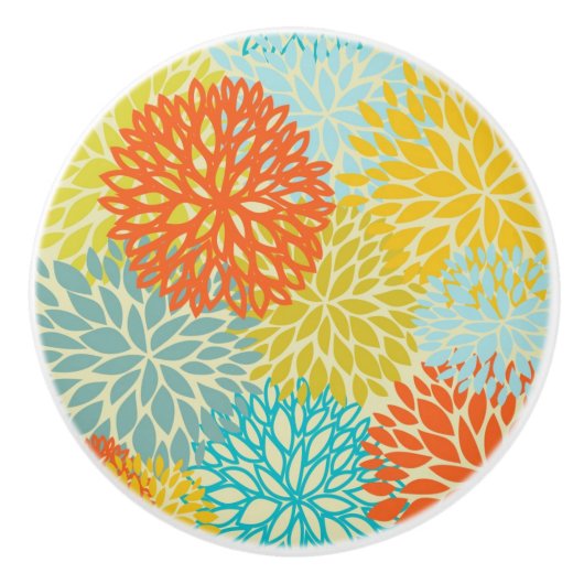 Blumenmuster 3 keramikknauf (Vorderseite)