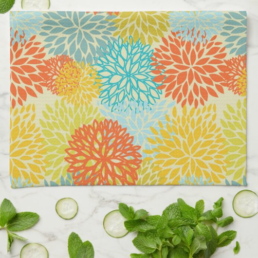 Blumenmuster 3 küchentuch (Gefaltet)