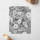 Blumenmuster 3 mitteilungskarte (Vorderseite/Rückseite Beispiel)