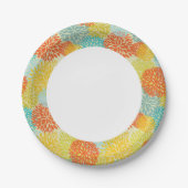 Blumenmuster 3 pappteller (Vorderseite)