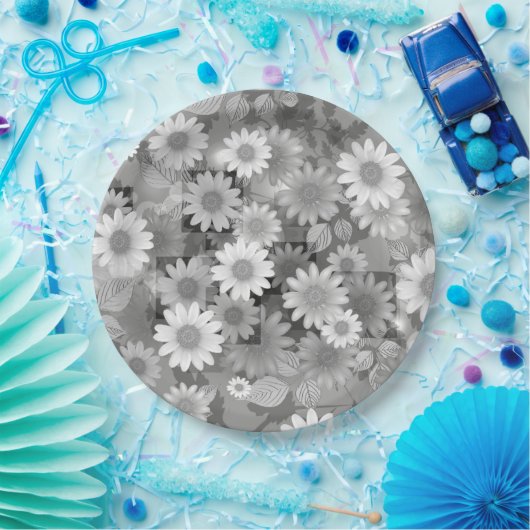 Blumenmuster 3 pappteller (Party)