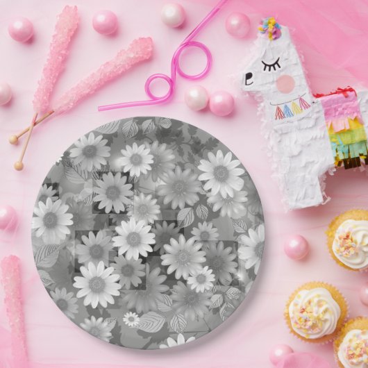 Blumenmuster 3 pappteller (Party)