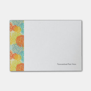 Blumenmuster 3 post-it klebezettel