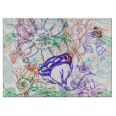 Blumenmuster 3 schneidebrett (Vorderseite)