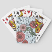 Blumenmuster 3 spielkarten (Rückseite)