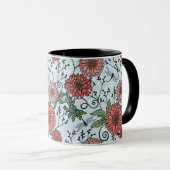 Blumenmuster 3 tasse (VorderseiteRechts)