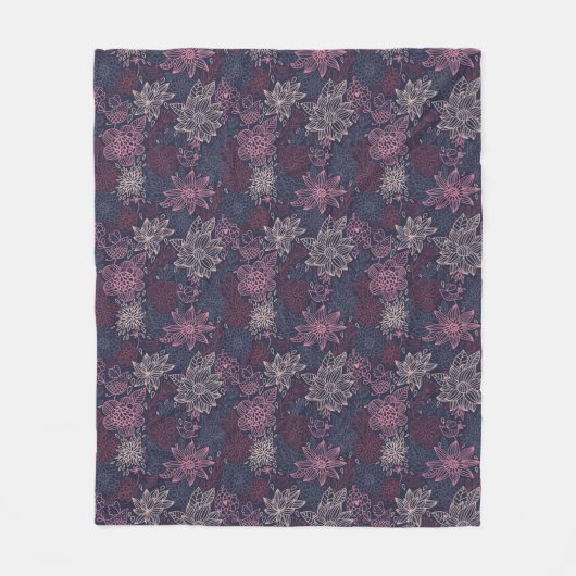 Blumenmuster 4 2 fleecedecke (Vorderseite)