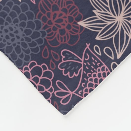 Blumenmuster 4 2 fleecedecke (Ecke)