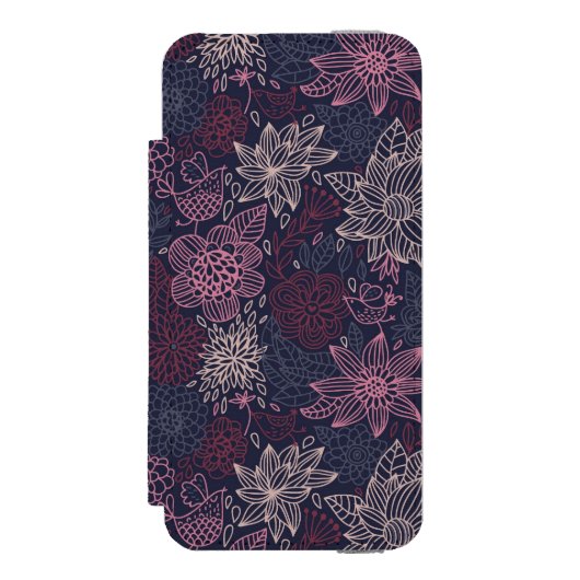 Blumenmuster 4 2 incipio iPhone Geldbeutel-Hülle (Folio Vorderseite)