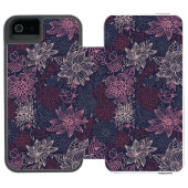 Blumenmuster 4 2 incipio iPhone Geldbeutel-Hülle (Folio Geöffnet)