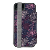 Blumenmuster 4 2 incipio iPhone Geldbeutel-Hülle (Folio Rückseite)