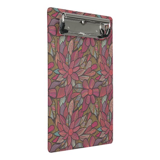 Blumenmuster 4 2 mini klemmbrett (Schrägansicht)