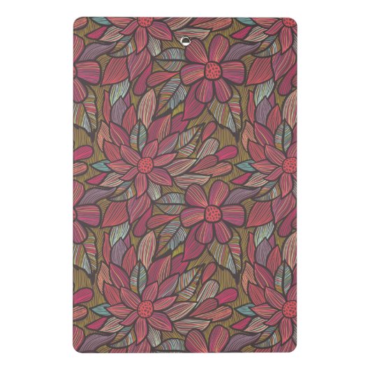 Blumenmuster 4 2 mini klemmbrett (Rückseite)