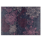 Blumenmuster 4 2 schneidebrett (Vorderseite)