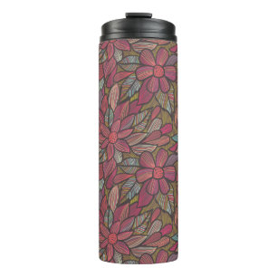 Blumenmuster 4 2 thermosbecher