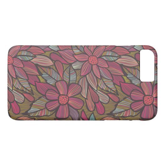 Blumenmuster 4 3 Case-Mate iPhone hülle (Rückseite (Horizontal))