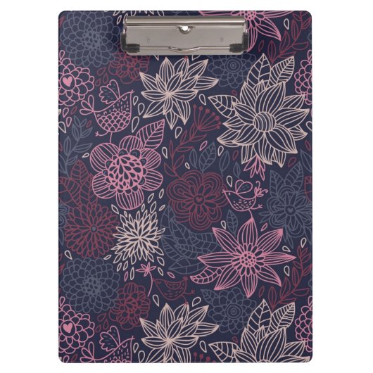 Blumenmuster 4 3 klemmbrett (Vorderseite)