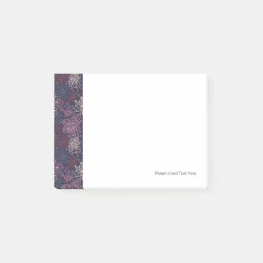 Blumenmuster 4 3 post-it klebezettel (Vorderseite)