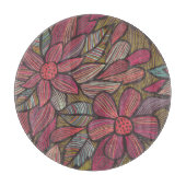 Blumenmuster 4 3 schneidebrett (Vorderseite)