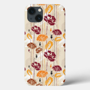 Blumenmuster 4 der abstrakten Eleganz iPhone 13 Hülle