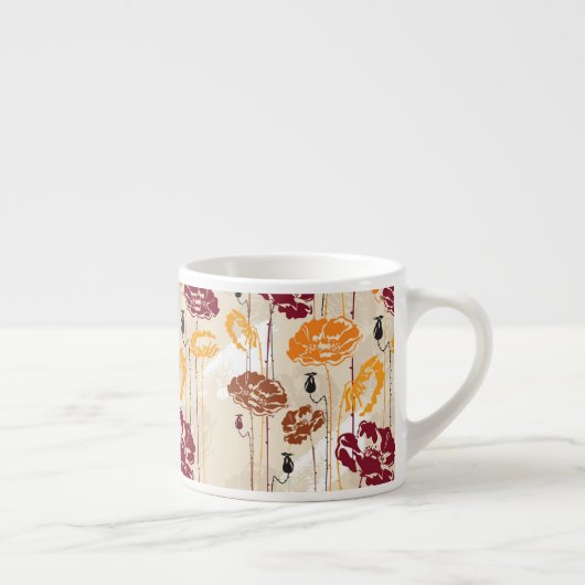 Blumenmuster 4 der abstrakten Eleganz Espressotasse (Rechts)