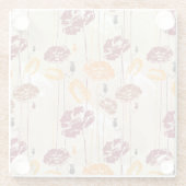 Blumenmuster 4 der abstrakten Eleganz Glasuntersetzer (Rückseite)