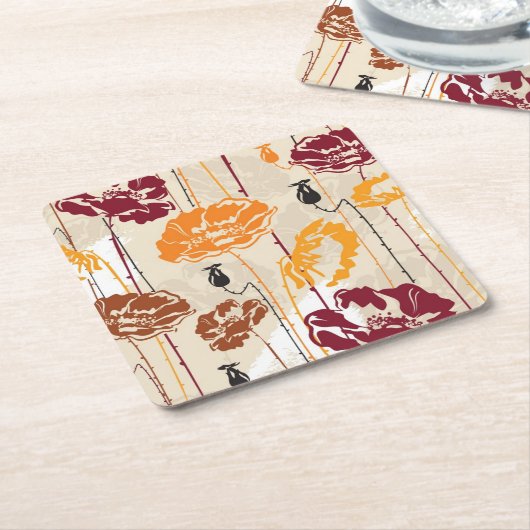 Blumenmuster 4 der abstrakten Eleganz Rechteckiger Pappuntersetzer (angewinkelt)