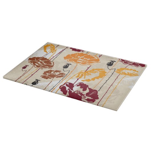 Blumenmuster 4 der abstrakten Eleganz Schneidebrett (Ecke)