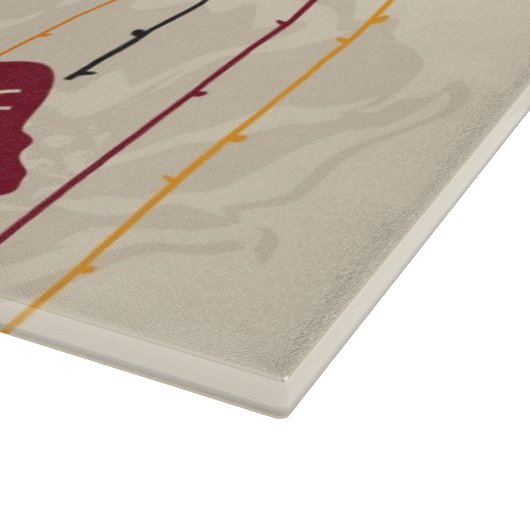 Blumenmuster 4 der abstrakten Eleganz Schneidebrett (Ecke)