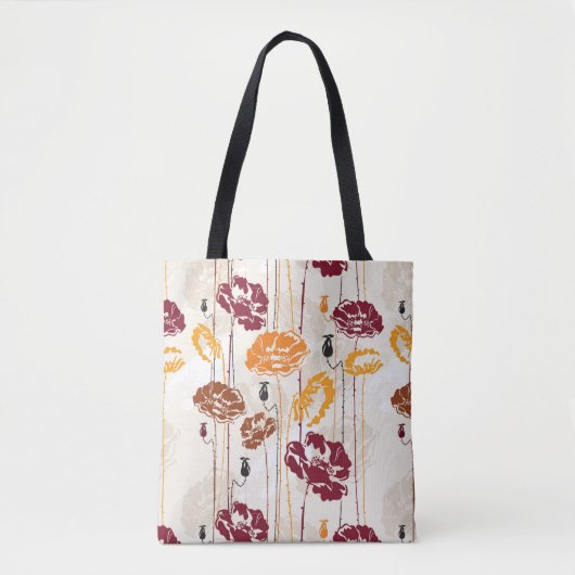 Blumenmuster 4 der abstrakten Eleganz Tasche (Vorderseite)
