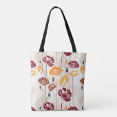 Blumenmuster 4 der abstrakten Eleganz Tasche (Rückseite)