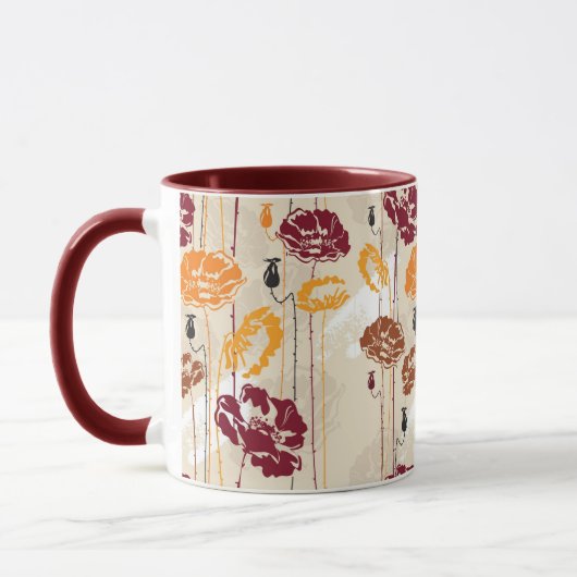 Blumenmuster 4 der abstrakten Eleganz Tasse (Links)