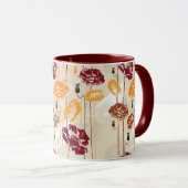 Blumenmuster 4 der abstrakten Eleganz Tasse (VorderseiteRechts)