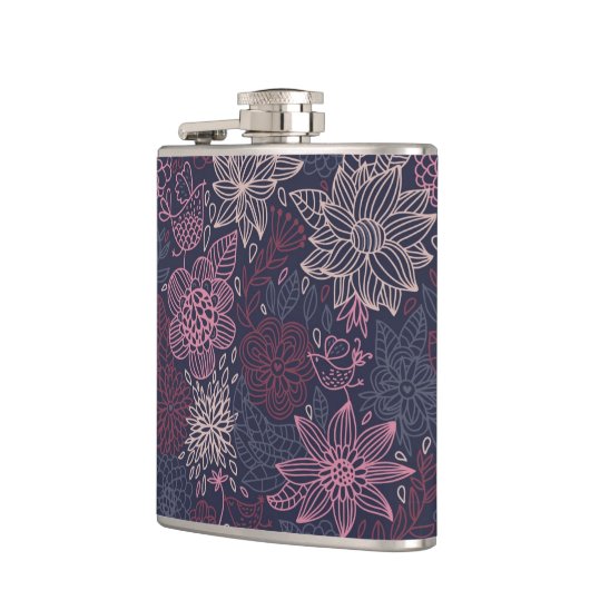 Blumenmuster 4 flachmann (Links)