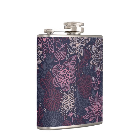 Blumenmuster 4 flachmann (Rechts)