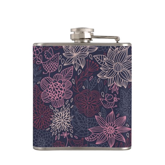 Blumenmuster 4 flachmann (Rückseite)