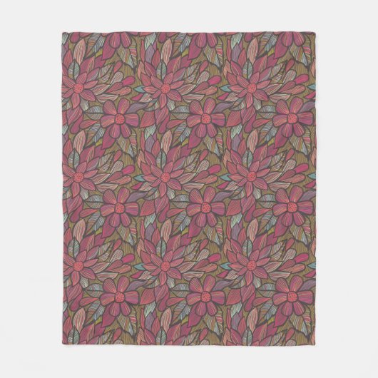 Blumenmuster 4 fleecedecke (Vorderseite)