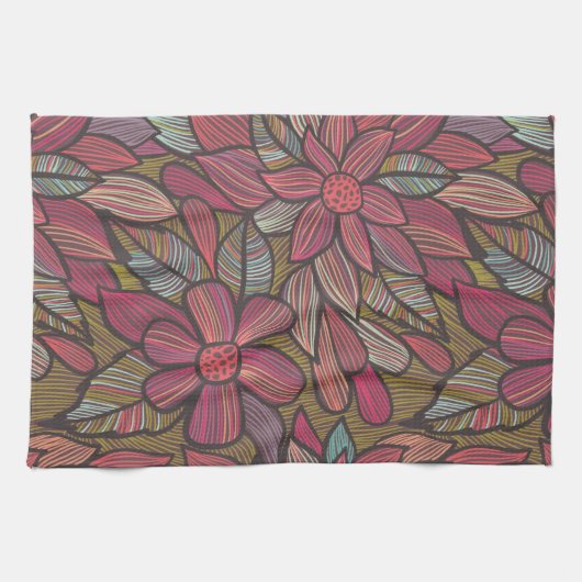 Blumenmuster 4 handtuch (Horizontal)