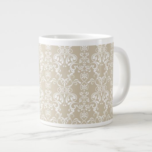 Blumenmuster 4 Jumbo-Tasse (Vorderseite Rechts)