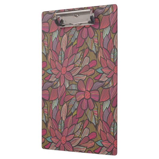 Blumenmuster 4 klemmbrett (Links)