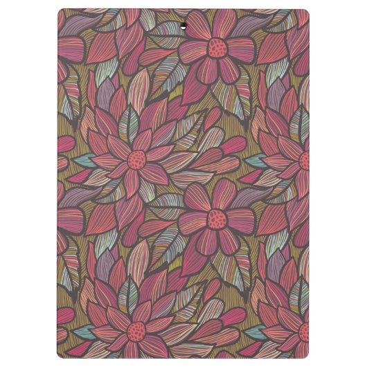 Blumenmuster 4 klemmbrett (Rückseite)