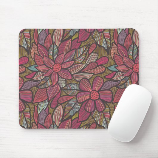 Blumenmuster 4 mousepad (Mit Mouse)