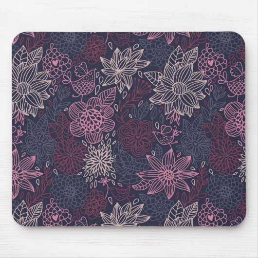 Blumenmuster 4 mousepad (Vorne)